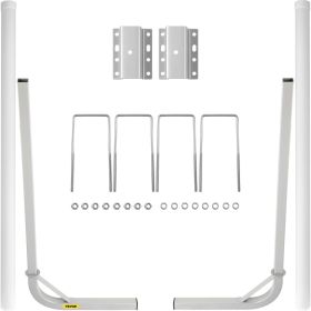 VEVOR Boat Trailer Guide-on, 60", 2PCS Steel Trailer Post Guide ons, w/White PVC Tube Covers, Complete Mounting Accessories Included, for Ski Boa