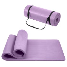 Only Supports Self Pickup  Yoga Mat, One Inch Thickened High-density Practice Mat, Tear-resistant Practice Yoga Mat With Straps, Suitable For All (Option: Taro Purple)