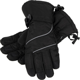 Only Supports Self Pickup  Men's Ski Gloves Waterproof Insulated Snow Gloves With Touch Screen (Option: Black Large)