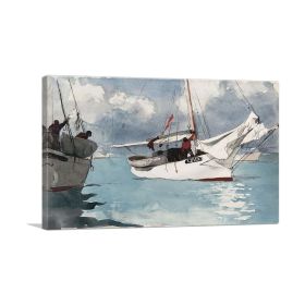 Fishing Boats - Key West 1903 (Type: Standard Framed Canvas Print, size: 24" x 16" / 60cm x 40cm (approx))